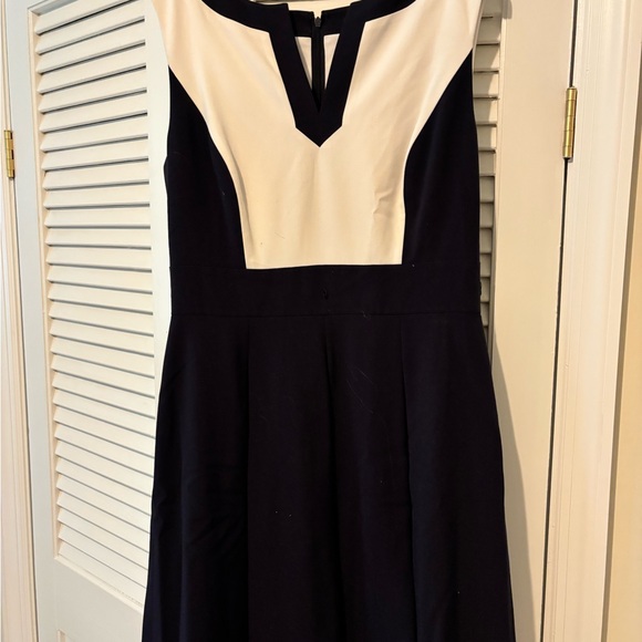 Tahara Arthur S Levine Elegant Navy and White Women's Dress - Picture 1 of 8